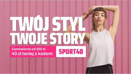 Młoda dziewczyna ubrana na sportowo. Twój styl, Twoje story. Złóż zamówienie za min. 200 zł i odbierz rabat 40 zł z kodem SPORT40