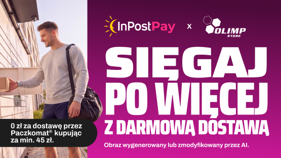 Sięgaj po więcej z darmową dostawą z InPost Pay w Olimp store. Obraz wygenerowany lub zmodyfikowany przez AI.