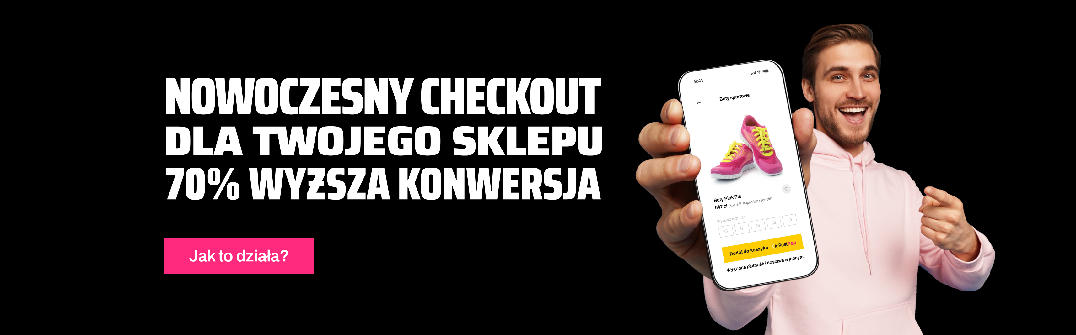 Nowoczesny checkout dla twojego sklepu 70% wyższa konwersja.
